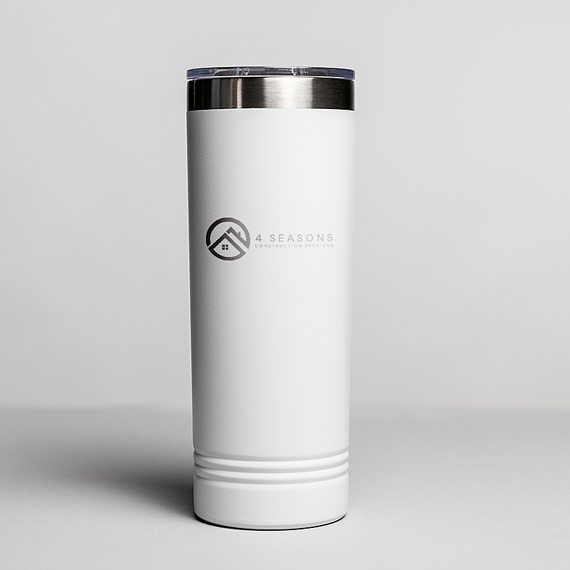 Picture of White 22 oz. Polar Camel Skinny Tumbler with Slider Lid