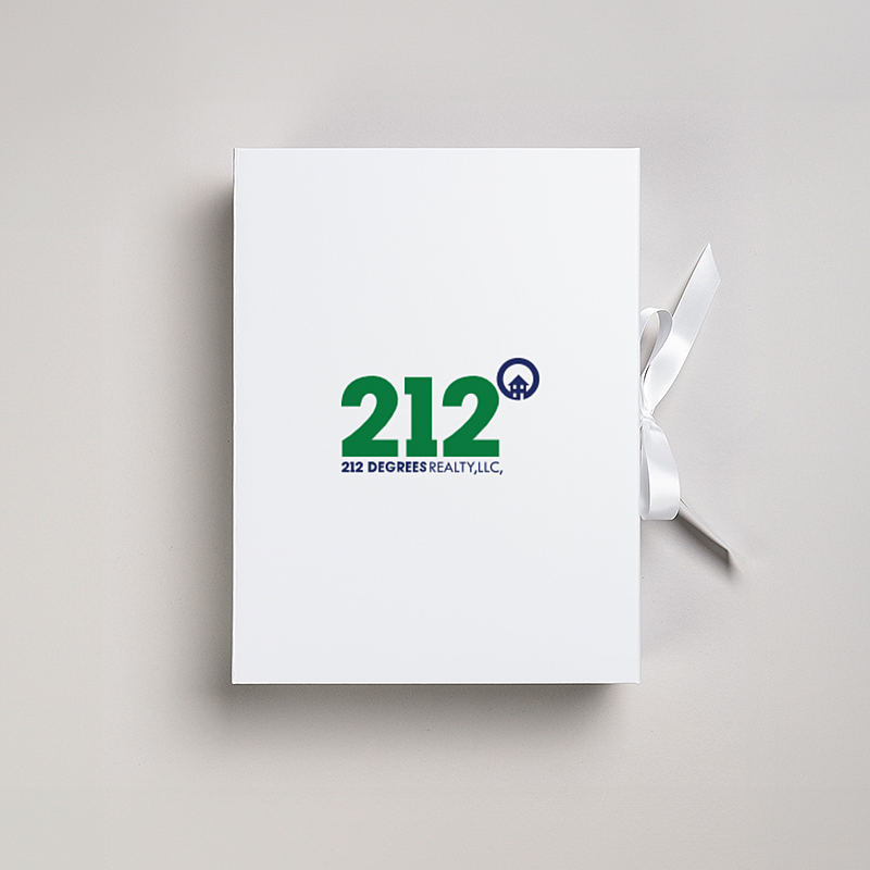 Picture of Magnetic Presentation Box with Ribbon - White
