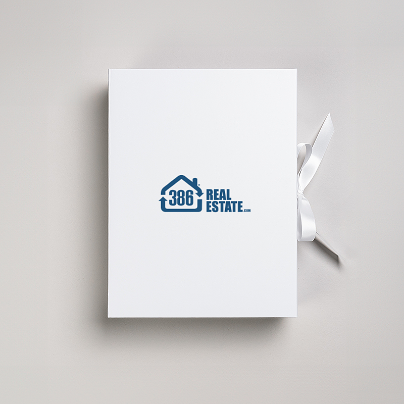 Picture of Magnetic Presentation Box with Ribbon - White