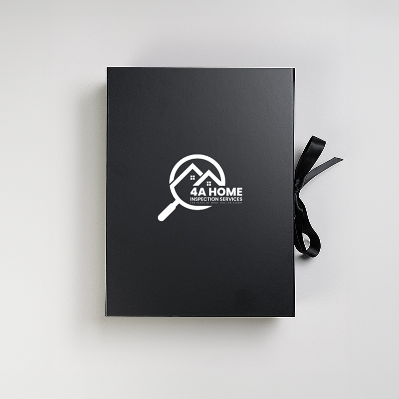 Picture of Magnetic Presentation Box with Ribbon - Black