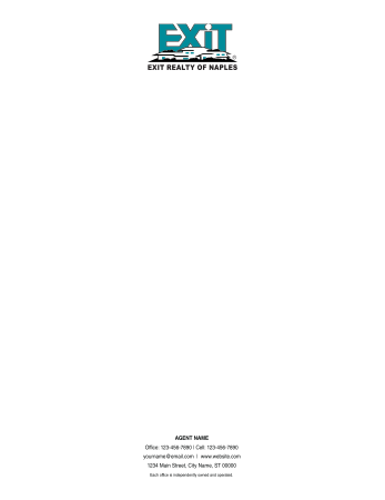 Picture of EXIT Realty Corp White 70lb Letterhead