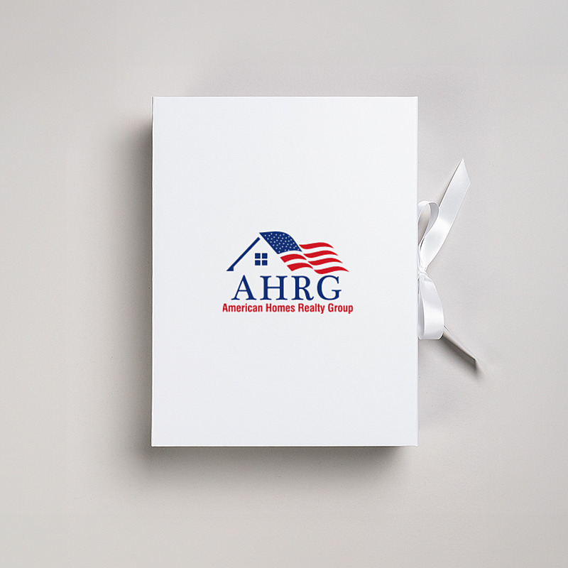 Picture of Magnetic Presentation Box with Ribbon - White