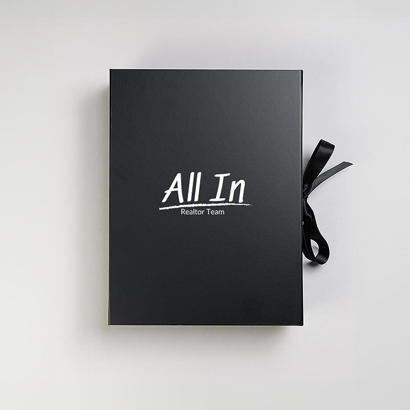 Picture of Magnetic Presentation Box with Ribbon - Black