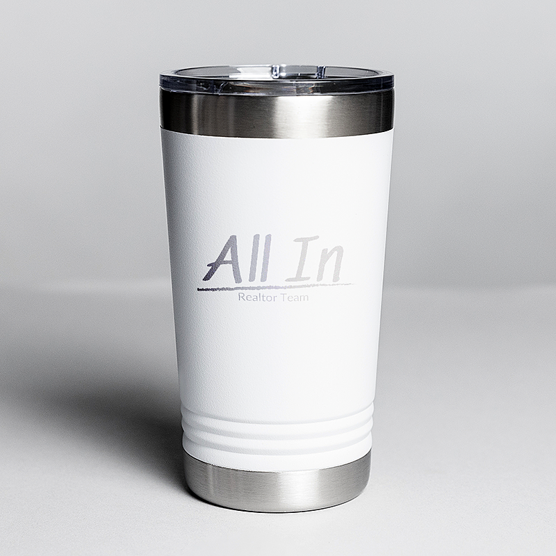 Picture of White 16 oz. Polar Camel Pint with Slider Lid