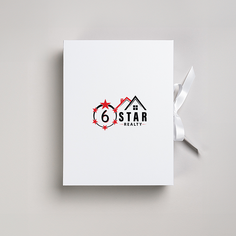 Picture of Magnetic Presentation Box with Ribbon - White