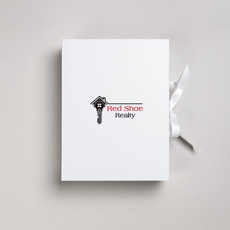 Picture of Magnetic Presentation Box with Ribbon - White