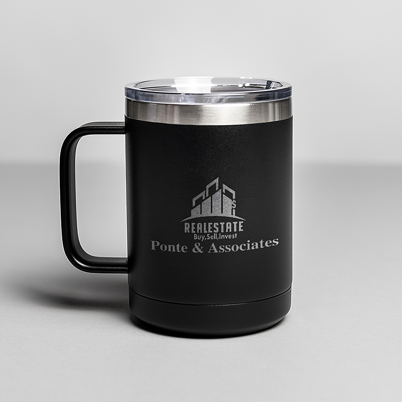 Picture of Black 15 oz. Polar Camel Mug with Slider Lid