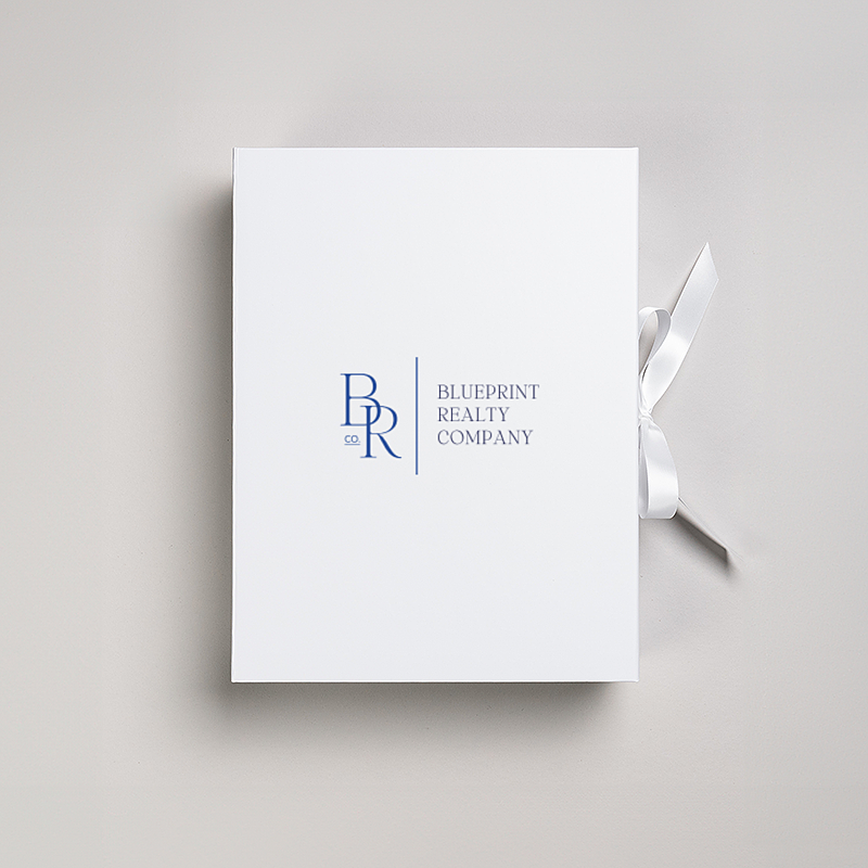 Picture of Magnetic Presentation Box with Ribbon - White