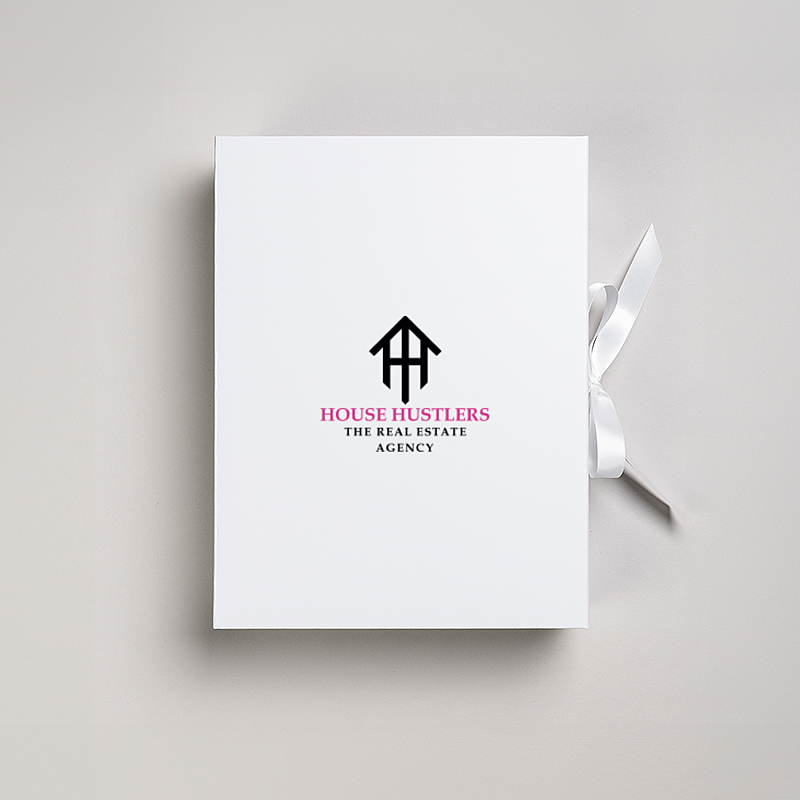 Picture of Magnetic Presentation Box with Ribbon - White