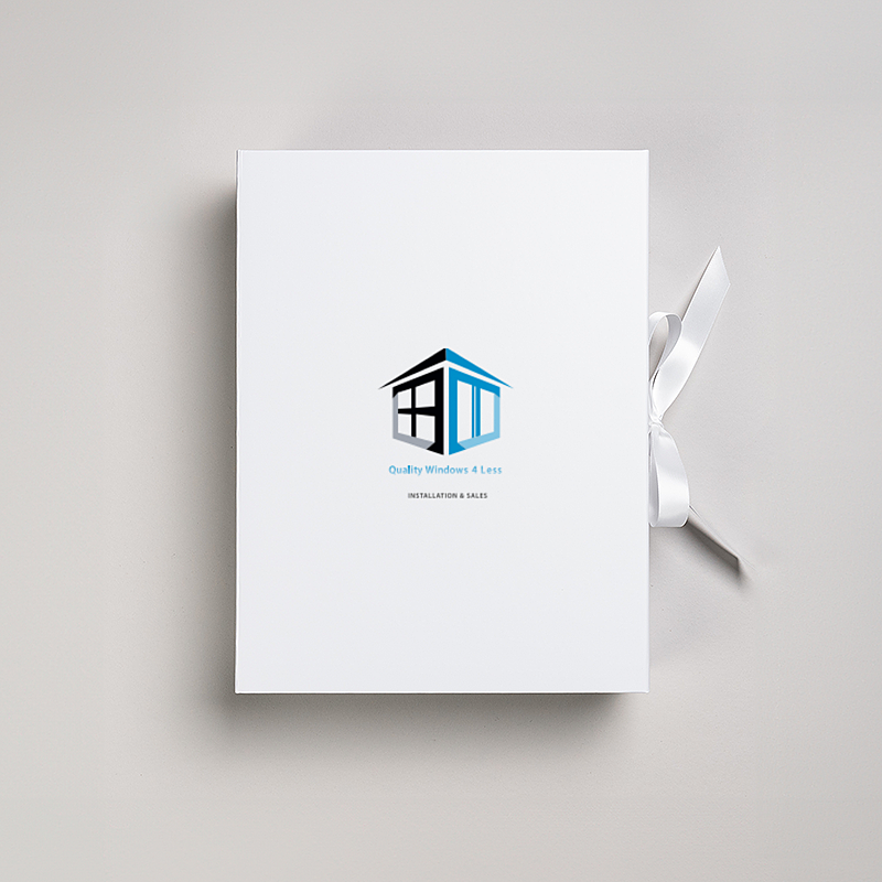Picture of Magnetic Presentation Box with Ribbon - White