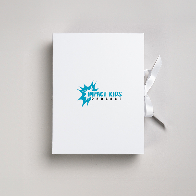 Picture of Magnetic Presentation Box with Ribbon - White